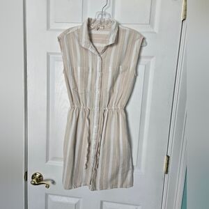 Japna Women's Cotton Striped Dress, size S.